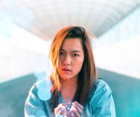 Cute young asian girl Stock Photo