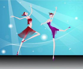 Dance cartoon character vector