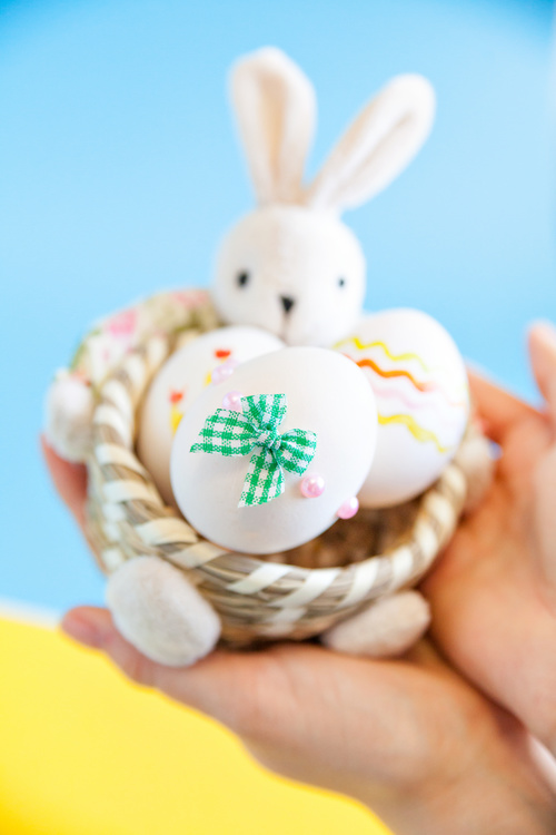 Decorative beautiful Easter eggs Stock Photo