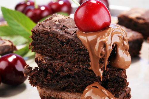 Delicious Black Forest Strawberry Cake Stock Photo 01