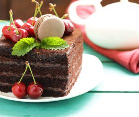Delicious Black Forest Strawberry Cake Stock Photo 05