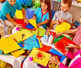 Doing handmade children Stock Photo 01