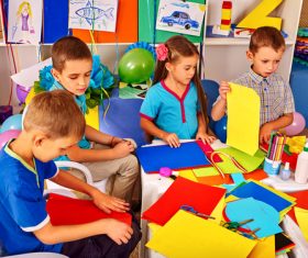 Doing handmade children Stock Photo 06