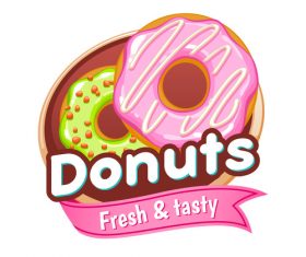 Donuts labels vectors 01