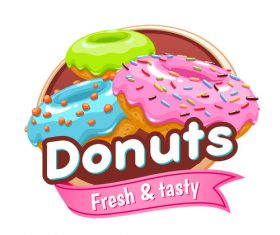 Donuts labels vectors 02