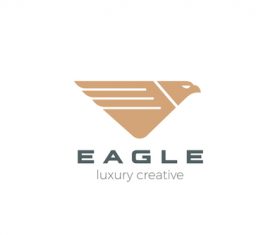 Eagle geometric abstract logo vector