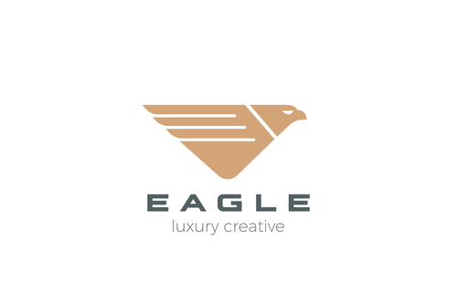 Eagle geometric abstract logo vector