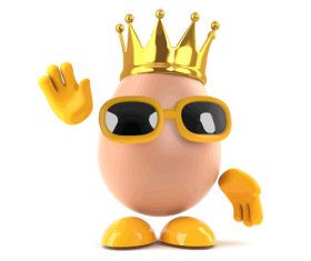 Egg crown cartoon vector
