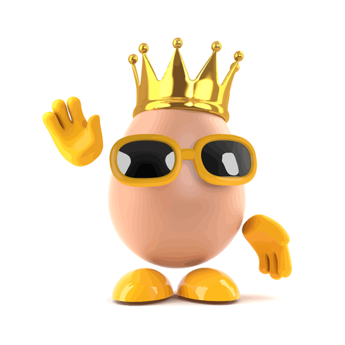 Egg crown cartoon vector