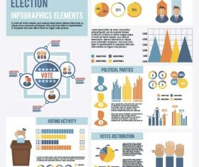 Election infographic template vector
