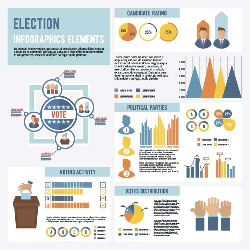 Election infographic template vector