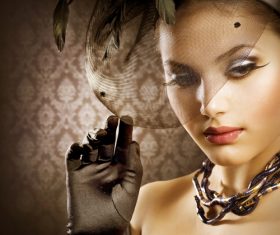 Elegant and beautiful and generous woman Stock Photo