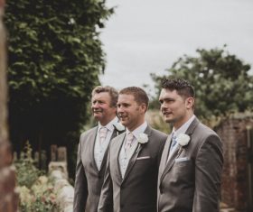 Elegant men in outdoor event Stock Photo