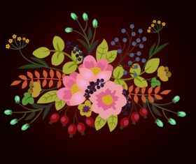 Elegant vintage floral vector