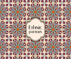 Ethnic seamless pattern template vector 01