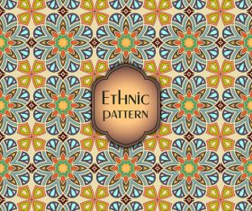 Ethnic seamless pattern template vector 02