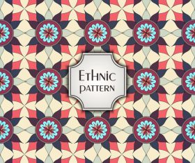 Ethnic seamless pattern template vector 03