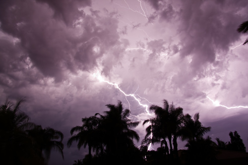 Ever changing lightning in the cumulonimbus cloud Stock Photo 01