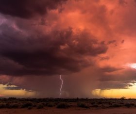Ever changing lightning in the cumulonimbus cloud Stock Photo 03