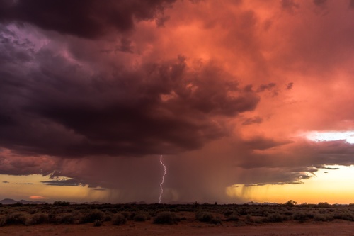 Ever changing lightning in the cumulonimbus cloud Stock Photo 03