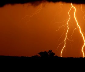 Ever changing lightning in the cumulonimbus cloud Stock Photo 05