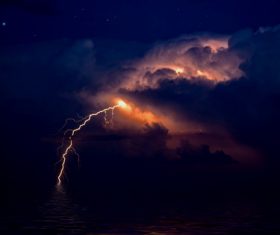 Ever changing lightning in the cumulonimbus cloud Stock Photo 07