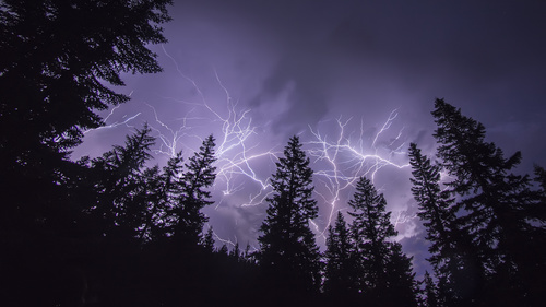 Ever changing lightning in the cumulonimbus cloud Stock Photo 09
