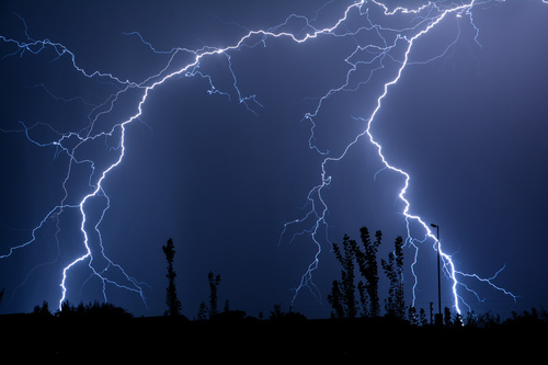 Ever changing lightning in the cumulonimbus cloud Stock Photo 11