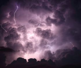 Ever changing lightning in the cumulonimbus cloud Stock Photo 13
