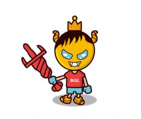 Evil little monster vector