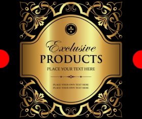Exclusive vintage gold ornamental label vector 13