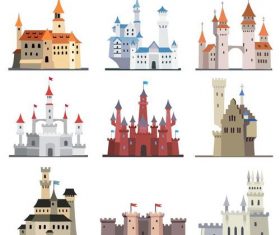 Fairy tale castle illustration vector 01