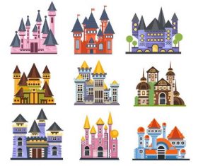 Fairy tale castle illustration vector 03