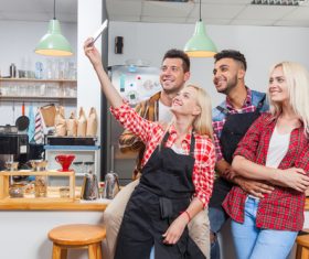 Family party selfie Stock Photo