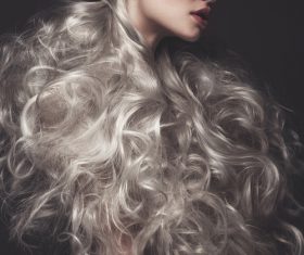 Fashion glamour girl with avant garde hairstyle Stock Photo 05