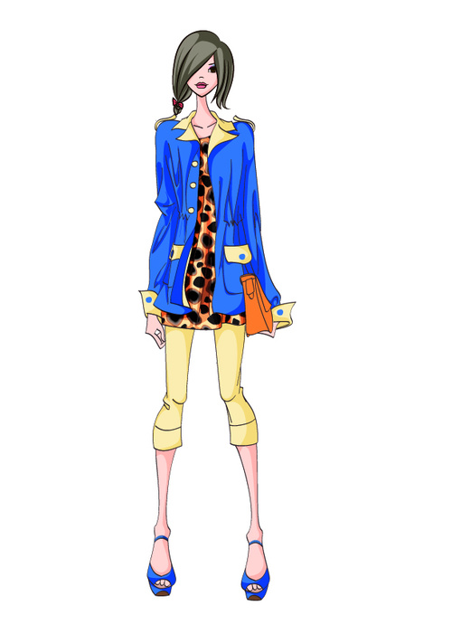 Fashion illustration character vector