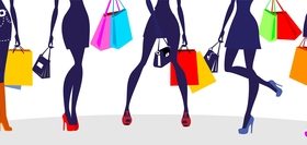 Fashion shopping girls illustration vector 12 free download