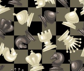 Figure chess seamless pattern vector