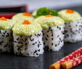 Fish roe sushi Stock Photo