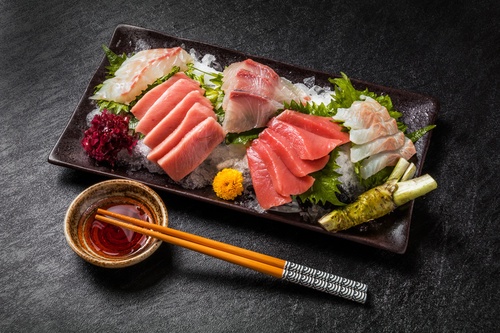 Fish sashimi platter Stock Photo