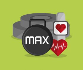 Fitness center sign design vectors 04