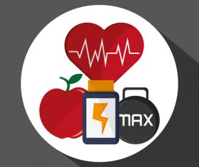 Fitness center sign design vectors 08