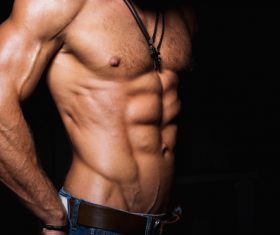 Fitness male abdominal muscles Stock Photo 01
