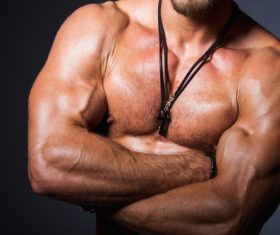 Fitness male abdominal muscles Stock Photo 08