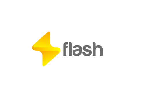 Flash logo energy speed vector