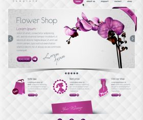 Flower shop website vector template