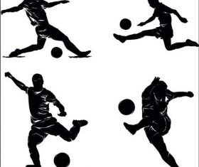 Football silhouette vector design 01