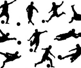 Football silhouette vector design 02