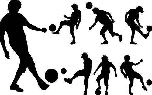 Football silhouette vector design 03