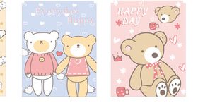 Four kinds of cartoon bear vector